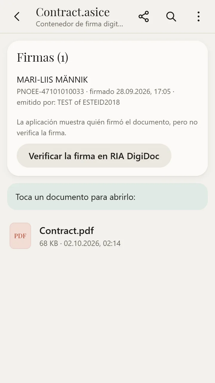 Archivo ASICE / BDOC abierto en XanderFiles