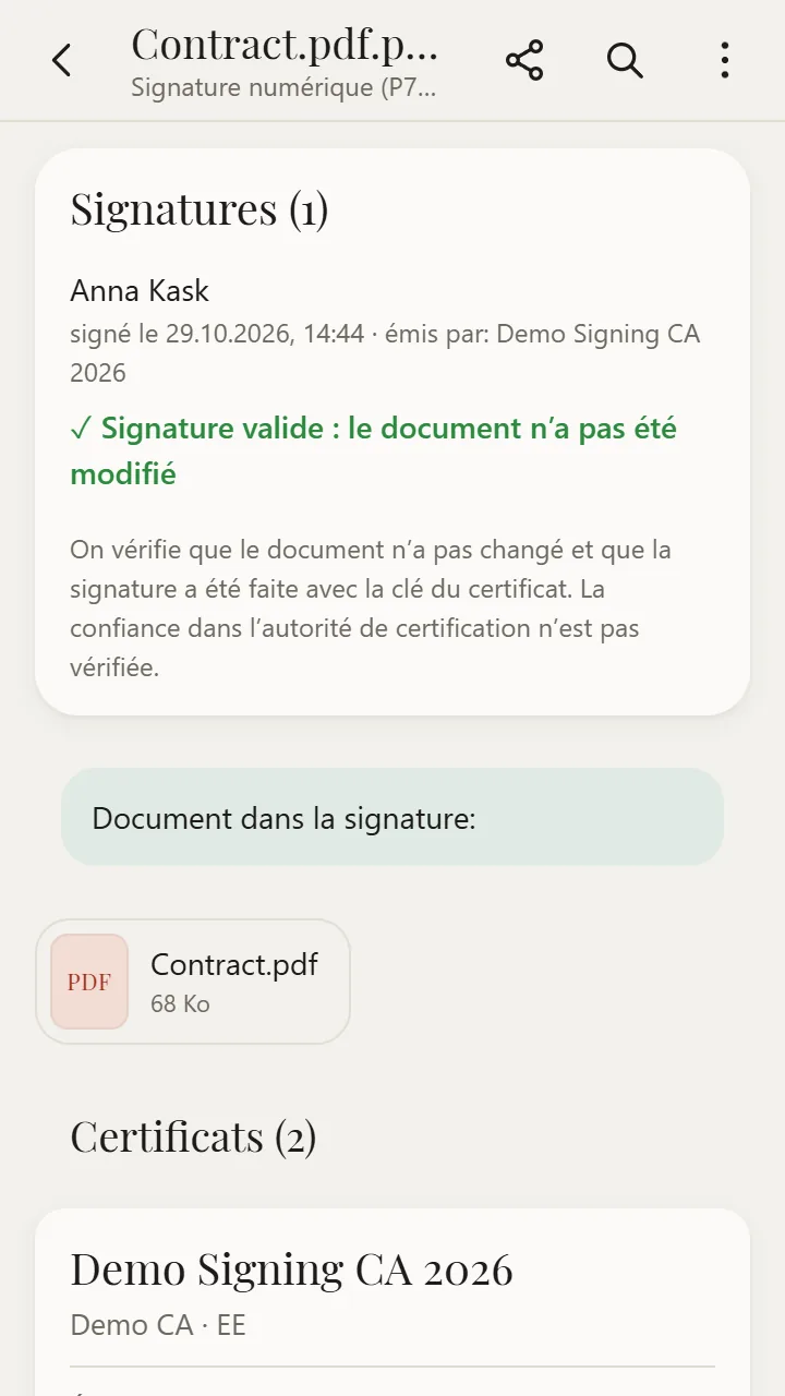 Fichier P7S / P7M ouvert dans XanderFiles